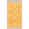 Plain Microfiber Beach Towel Maritime Knots Embossed Yellow