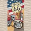 Route 66 USA Flag Microfiber Beach Towel