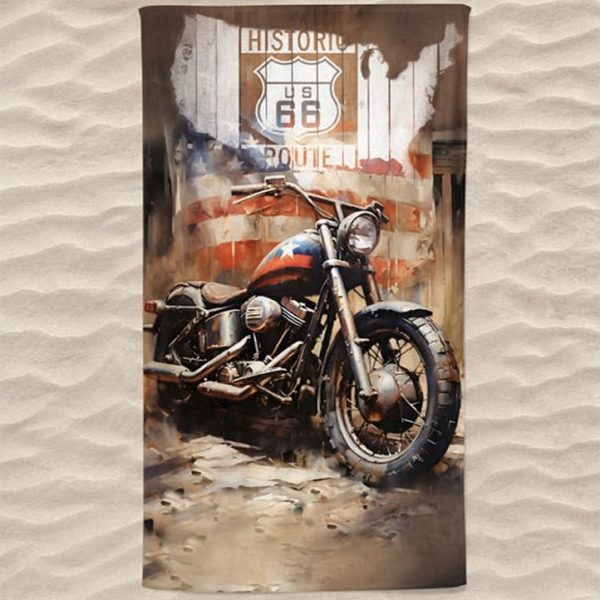 Route 66 Desert Microfiber Beach Towel