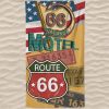 Microfiber Beach Towel Route 66 License Plates