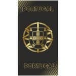 Black Microfiber Beach Towel Portugal Golden Shield