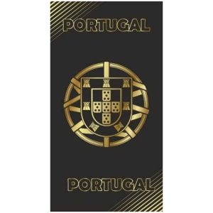 Black Microfiber Beach Towel Portugal Golden Shield