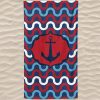 Anchor Waves Microfiber Beach Towel