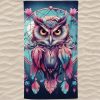 Dreamcatcher Owl Microfiber Beach Towel