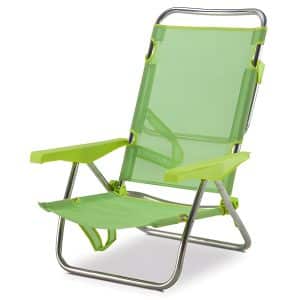 Elsa Light Green Reclining Aluminum Beach Chair for Bedtime Solmar 15470