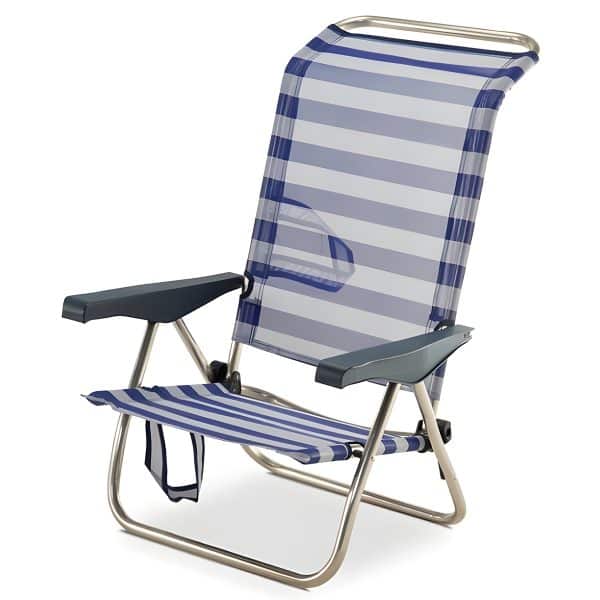 Íris Riscas Marinera Reclining Aluminum Beach Chair up to Lying Solmar 15464