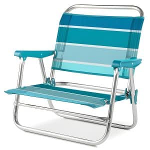 Low Reinforced Aluminum Beach Chair Alexa Stripes Costa Azul Solmar 15476