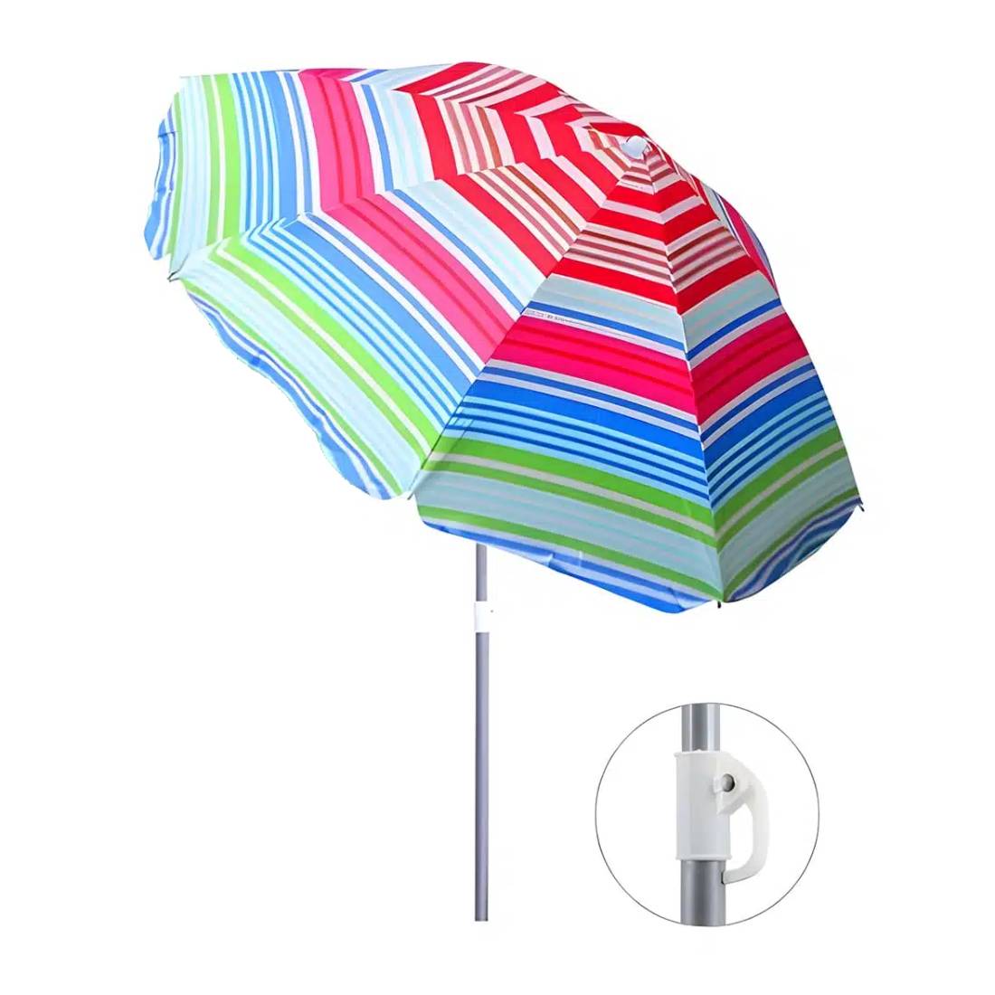 Polyester Parasol 1.80m Mojacar Multicolored Stripes 1