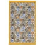 Microfiber Beach Towel Typical Tiles Yellow Edge