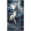 Towel-Beach-Microfiber-Horse-White