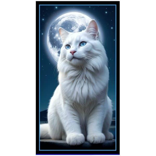White-Cat-Microfiber-Beach-Towel-Full-Moon