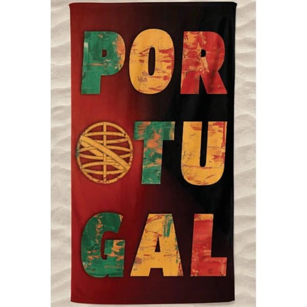 Red Microfiber Beach Towel Portugal Letras