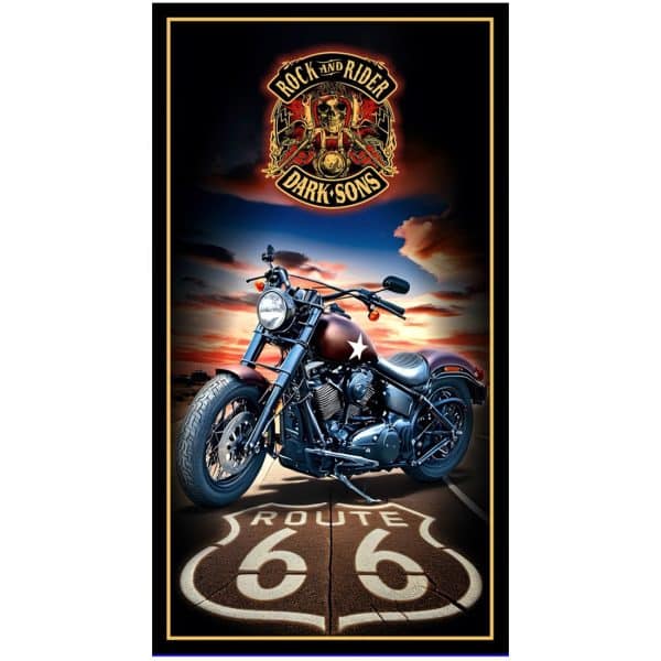 Towel-Beach-Microfiber-Route66-Rock-Rider