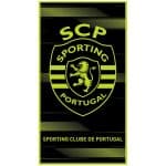 Sporting Clube de Portugal Licensed Microfiber Beach Towel SCP Black Stripes