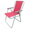 Traditional Red Canvas Iron Beach Chair