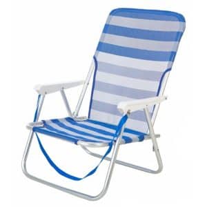 Marinera Stripes Low Aluminum Beach Chair with Handle Aremar 70525
