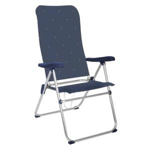 Reinforced Reclining Aluminum Beach Chair High XL Gloss Blue Aremar