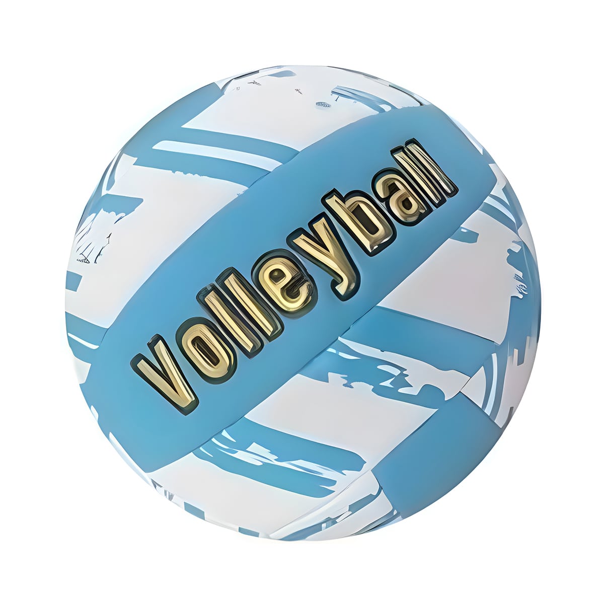Bola de Volley de Praia Riscas Coloridas VolleyBall Azul Turymar