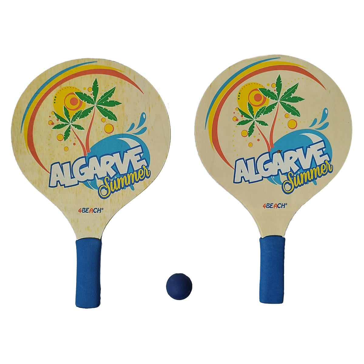 Conjunto Raquetes Praia Tradicionais Algarve Summer 4Beach Azul
