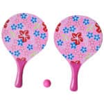 Pink Flowers Traditional Beach Paddle Set Menta & Limón