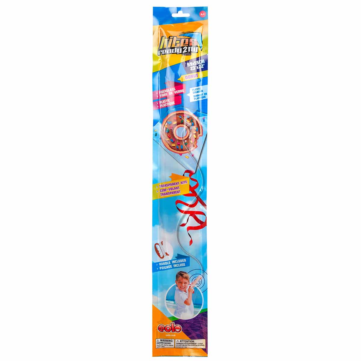 Papagaio de Plástico em Forma de Diamante 59x55 cm Color Beach 44929 Donut