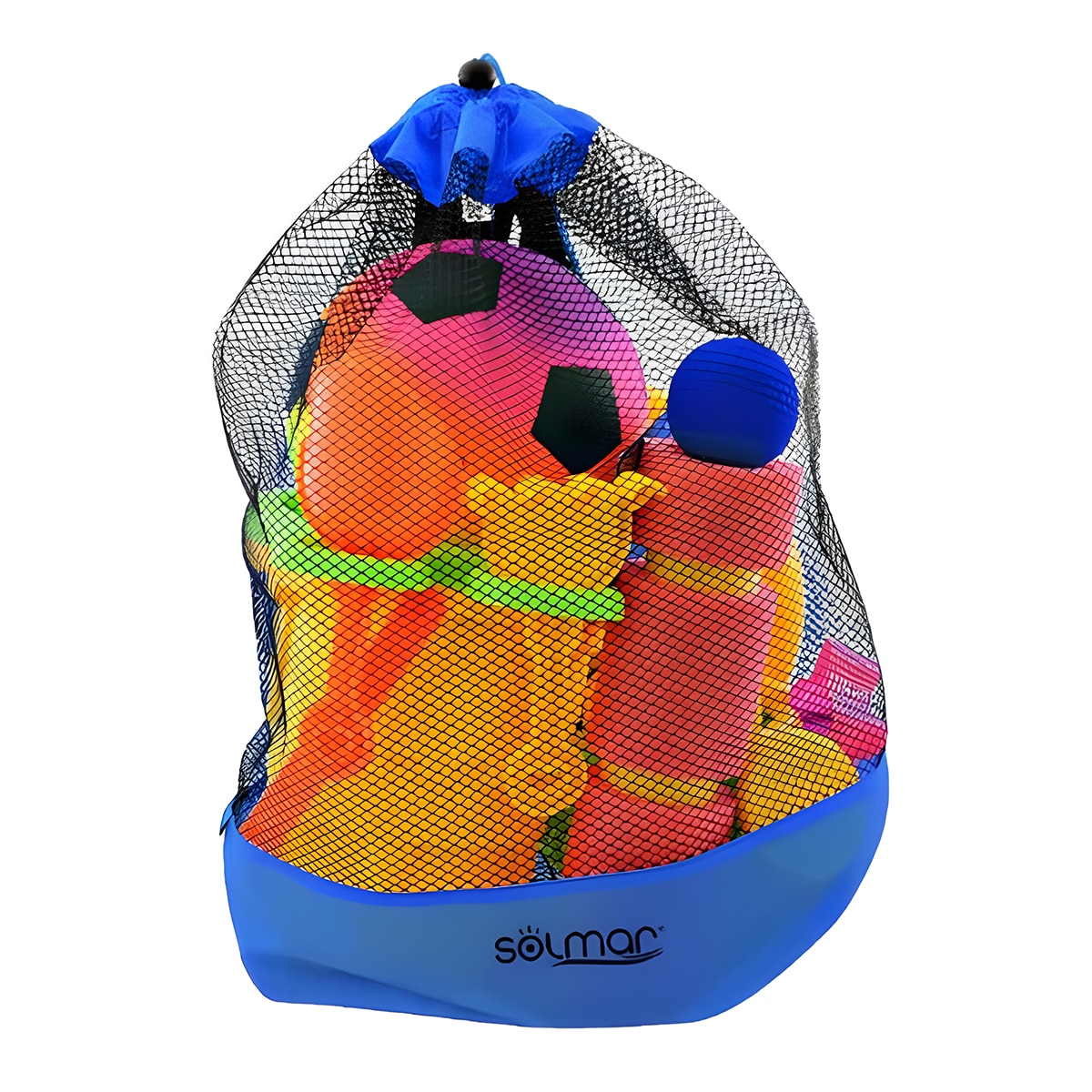 Saco Mochila de Praia em Rede Poliéster Solmar 20735 Azul