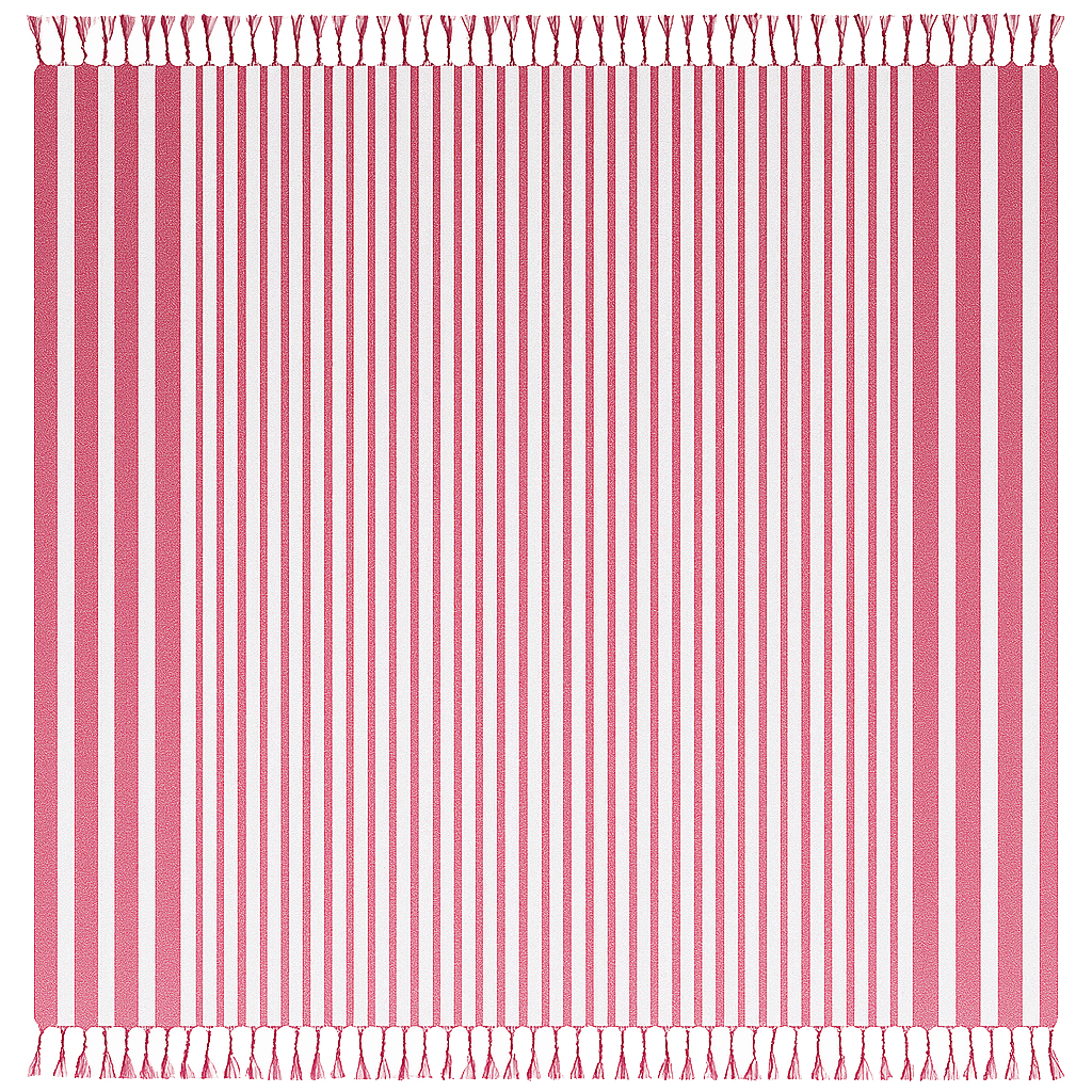 Toalha Grande Indiana Riscas Finas 240×210 cm Rosa